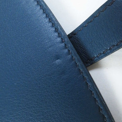 Hermes Fishing Basket Swift O'shea Shoulder Basket Bag Blue Natural Storage