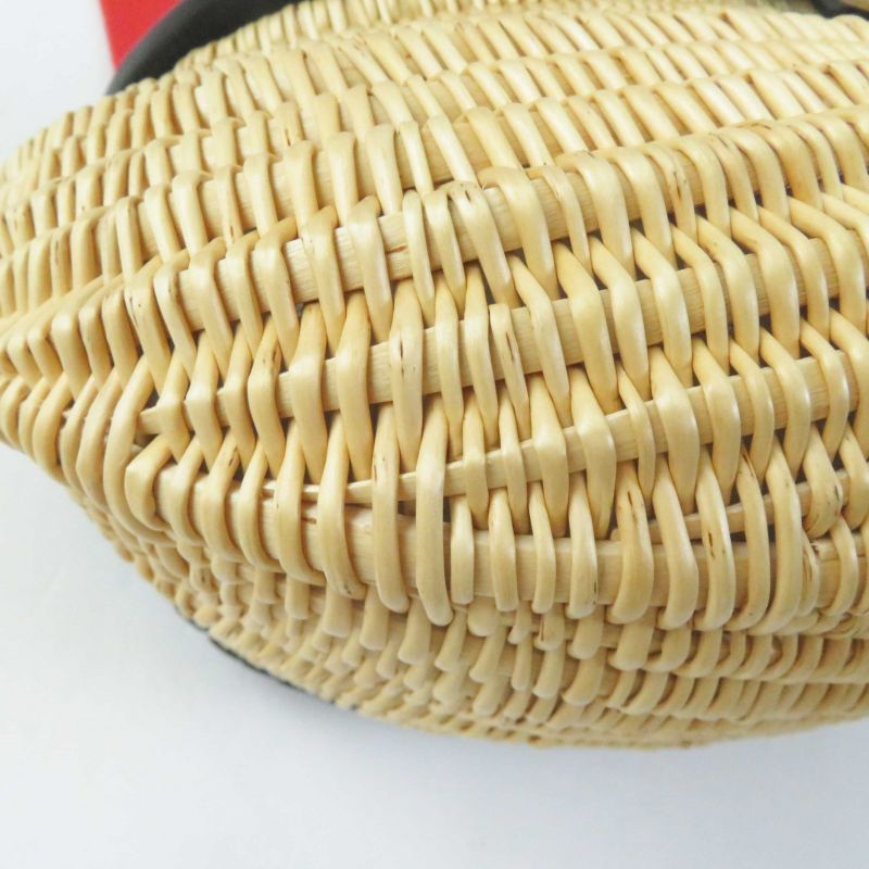 Hermes Fishing Basket Swift O'shea Shoulder Basket Bag Blue Natural Storage