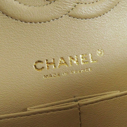 CHANEL A01112 Matelasse 25 Random Serial Caviar Skin Chain Shoulder Bag Beige