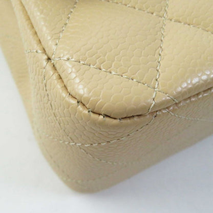 CHANEL A01112 Matelasse 25 Random Serial Caviar Skin Chain Shoulder Bag Beige