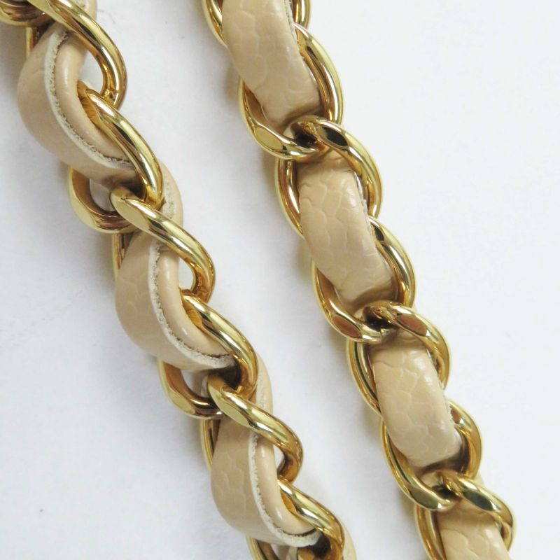 CHANEL A01112 Matelasse 25 Random Serial Caviar Skin Chain Shoulder Bag Beige