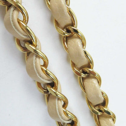 CHANEL A01112 Matelasse 25 Random Serial Caviar Skin Chain Shoulder Bag Beige