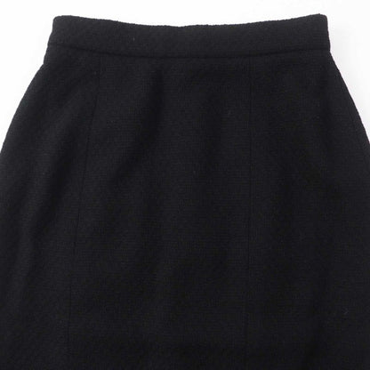 CHANEL 20506 Wool 100% Silk Lining Single Color Tweed Set-up With Gold Buttons