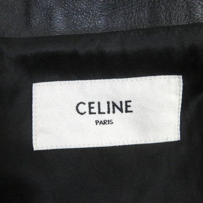 Celine 20SS 2e467297d Washed Calfskin Leather Jacket Double Rider Black 44