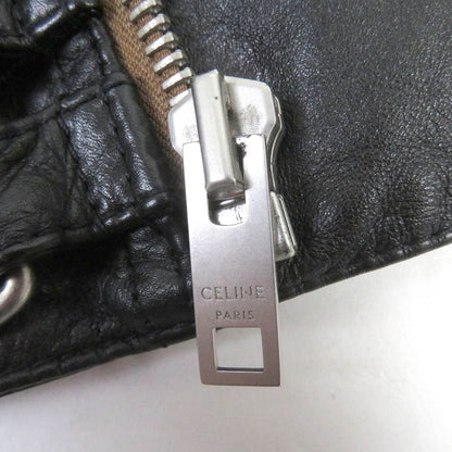 Celine 20SS 2e467297d Washed Calfskin Leather Jacket Double Rider Black 44