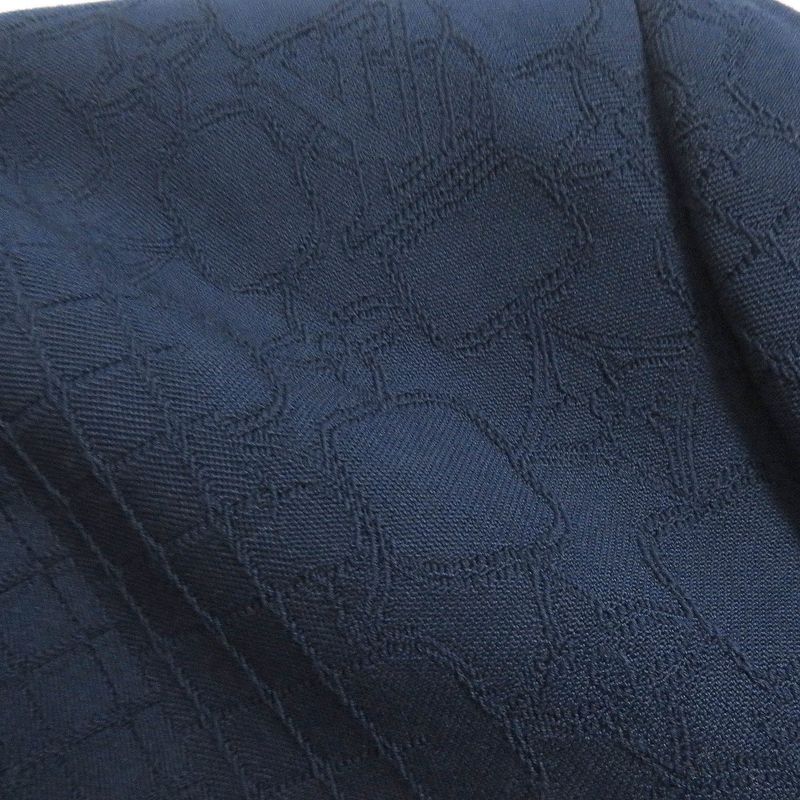 Louis Vuitton 22SS 100% Wool Monogram All-over Ribbed Hem Blouson Jacket Navy