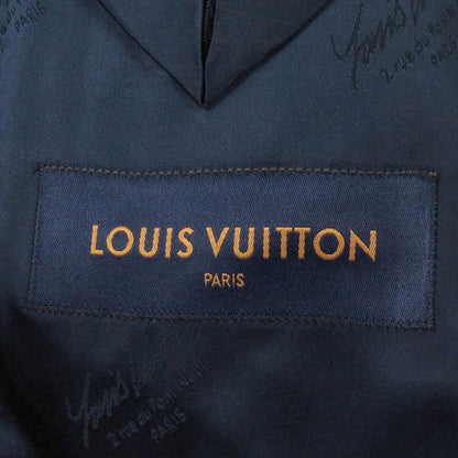 Louis Vuitton 22SS 100% Wool Monogram All-over Ribbed Hem Blouson Jacket Navy