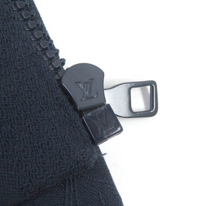 Louis Vuitton 22SS 100% Wool Monogram All-over Ribbed Hem Blouson Jacket Navy