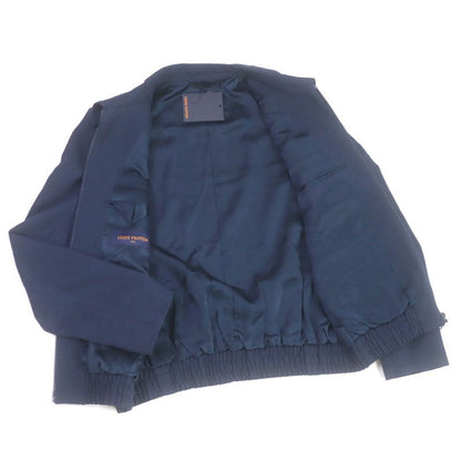 Louis Vuitton 22SS 100% Wool Monogram All-over Ribbed Hem Blouson Jacket Navy