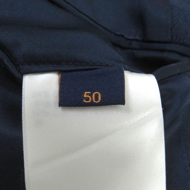 Louis Vuitton 22SS 100% Wool Monogram All-over Ribbed Hem Blouson Jacket Navy