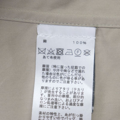 Hermes 24SS 100% Cotton ZIP Shirt Blouson With Silver Serie Buttons Beige 42