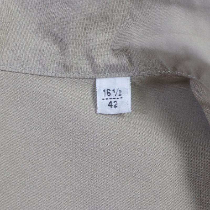 Hermes 24SS 100% Cotton ZIP Shirt Blouson With Silver Serie Buttons Beige 42