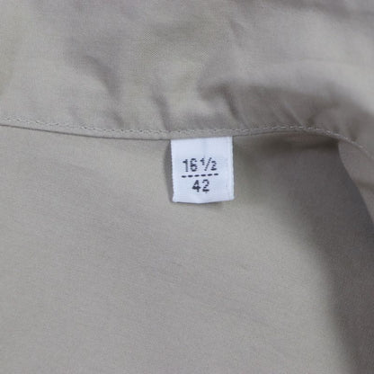 Hermes 24SS 100% Cotton ZIP Shirt Blouson With Silver Serie Buttons Beige 42