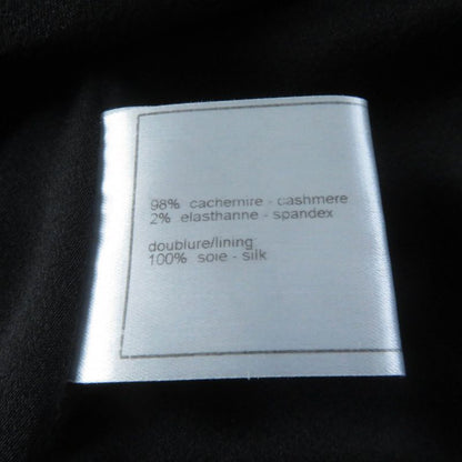 CHANEL 05A P26790 100% Silk Lining Cashmere Long Coat With Coco Mark Buttons