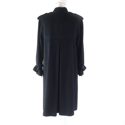 CHANEL 05A P26790 100% Silk Lining Cashmere Long Coat With Coco Mark Buttons