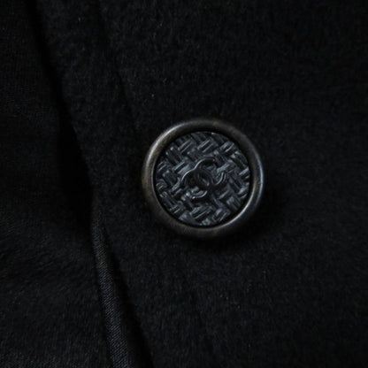CHANEL 05A P26790 100% Silk Lining Cashmere Long Coat With Coco Mark Buttons