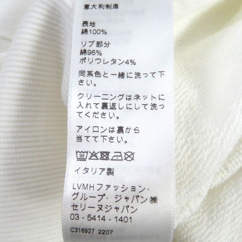 Celine 22AW 2y753670q Cotton Gradient Logo Print Pullover Loose Hoodie White XL