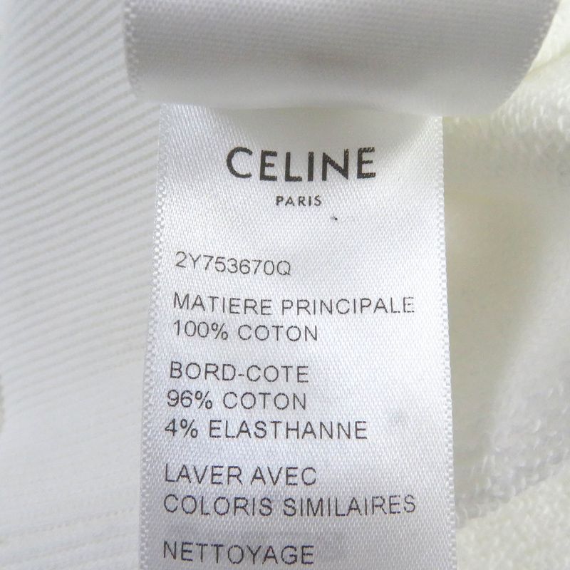 Celine 22AW 2y753670q Cotton Gradient Logo Print Pullover Loose Hoodie White XL