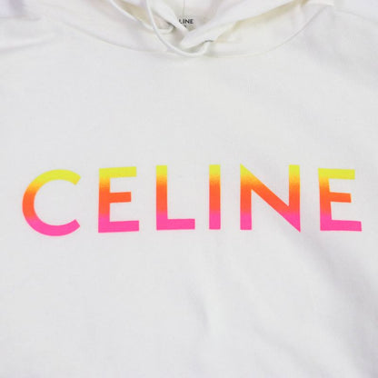 Celine 22AW 2y753670q Cotton Gradient Logo Print Pullover Loose Hoodie White XL