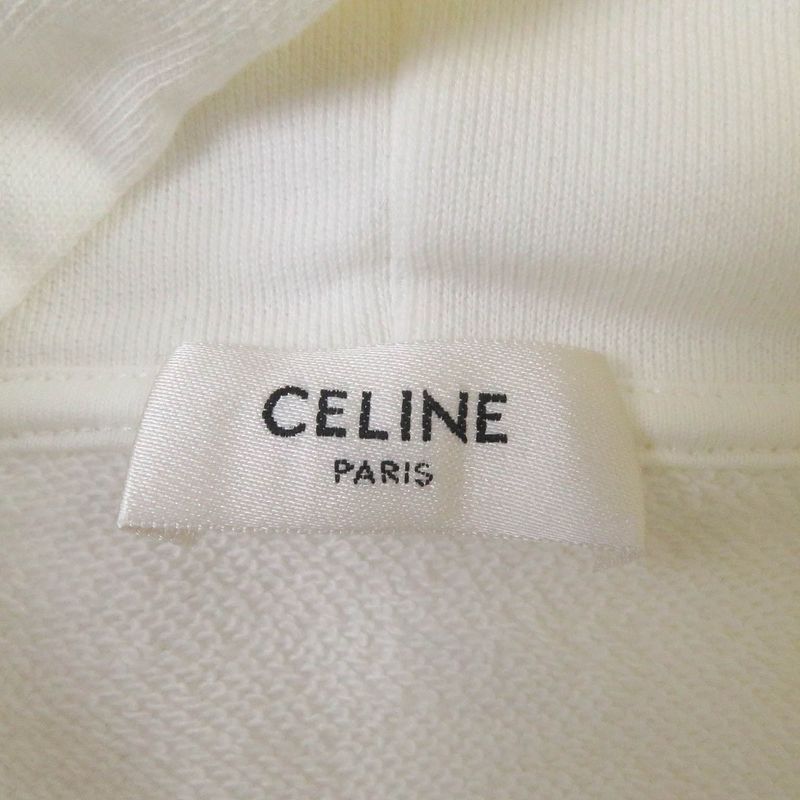 Celine 22AW 2y753670q Cotton Gradient Logo Print Pullover Loose Hoodie White XL