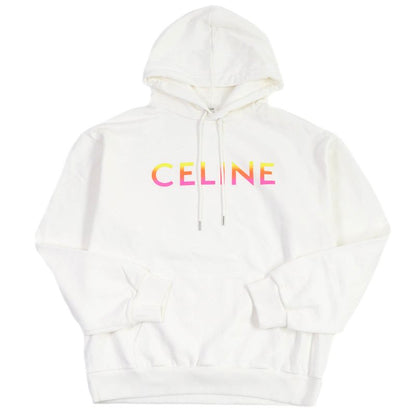 Celine 22AW 2y753670q Cotton Gradient Logo Print Pullover Loose Hoodie White XL