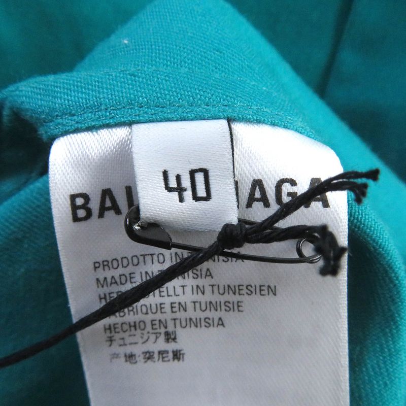 Balenciaga 595219 Cotton BB Logo Embroidery Oversized Double Sleeve Work Shirt