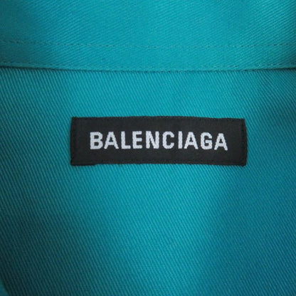 Balenciaga 595219 Cotton BB Logo Embroidery Oversized Double Sleeve Work Shirt