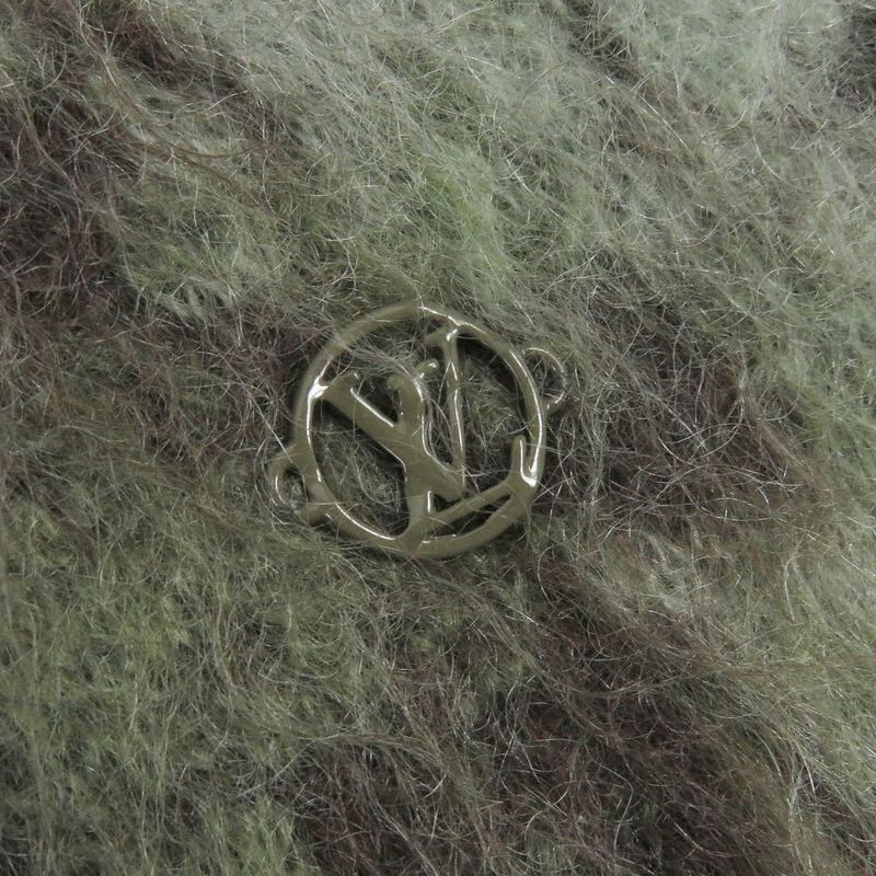 Louis Vuitton 19AW Mohair LV Circle Logo Hardware Total Pattern Turtleneck Knit