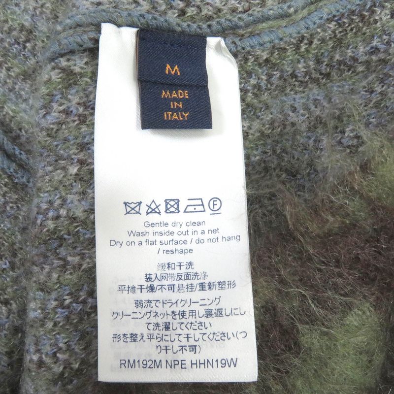 Louis Vuitton 19AW Mohair LV Circle Logo Hardware Total Pattern Turtleneck Knit
