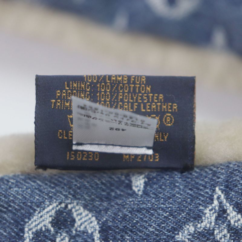 Louis Vuitton NIGO Echarpe Sheer Ring Monogram Denim Leather Patch Reversible