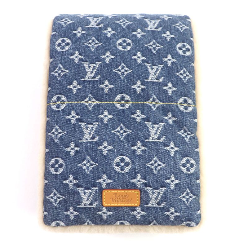 Louis Vuitton NIGO Echarpe Sheer Ring Monogram Denim Leather Patch Reversible