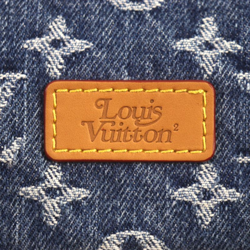 Louis Vuitton NIGO Echarpe Sheer Ring Monogram Denim Leather Patch Reversible