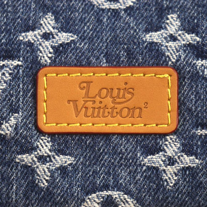Louis Vuitton NIGO Echarpe Sheer Ring Monogram Denim Leather Patch Reversible