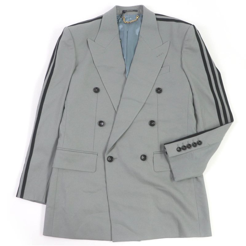 Gucci Adidas 720173 Side Three Line Oversized Double Breasted Tailored Jacket
