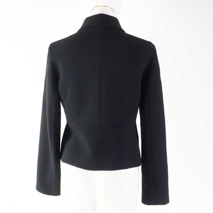 Hermes 22AW 2h0203dm Wool Lined Silk Blend Zip Up Jacket Black 36 Made In