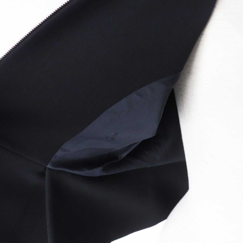 Hermes 22AW 2h0203dm Wool Lined Silk Blend Zip Up Jacket Black 36 Made In