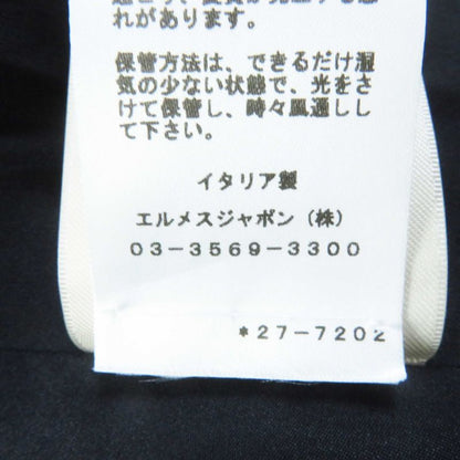 Hermes 22AW 2h0203dm Wool Lined Silk Blend Zip Up Jacket Black 36 Made In