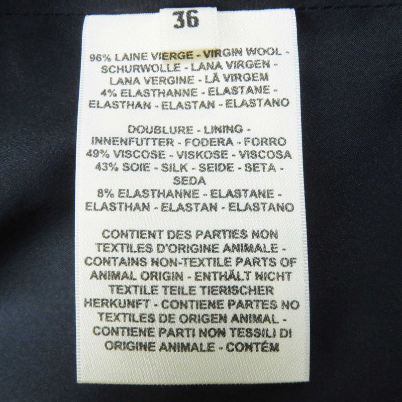 Hermes 22AW 2h0203dm Wool Lined Silk Blend Zip Up Jacket Black 36 Made In