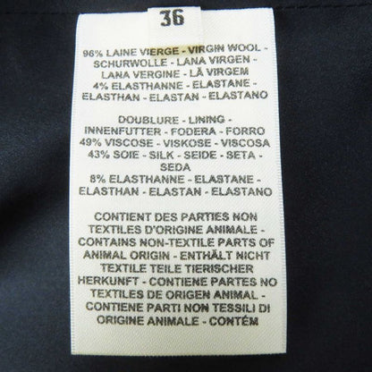 Hermes 22AW 2h0203dm Wool Lined Silk Blend Zip Up Jacket Black 36 Made In