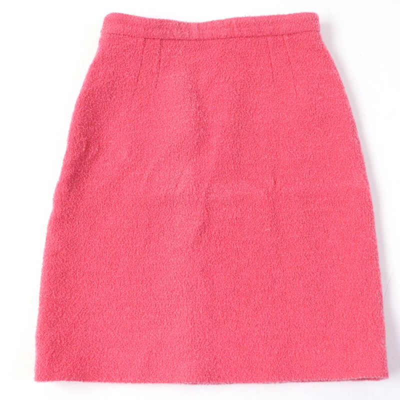 Gucci 631492 Monochrome Tweed Skirt Trapezoid Skirt Mini Skirt Pink 36 Made In