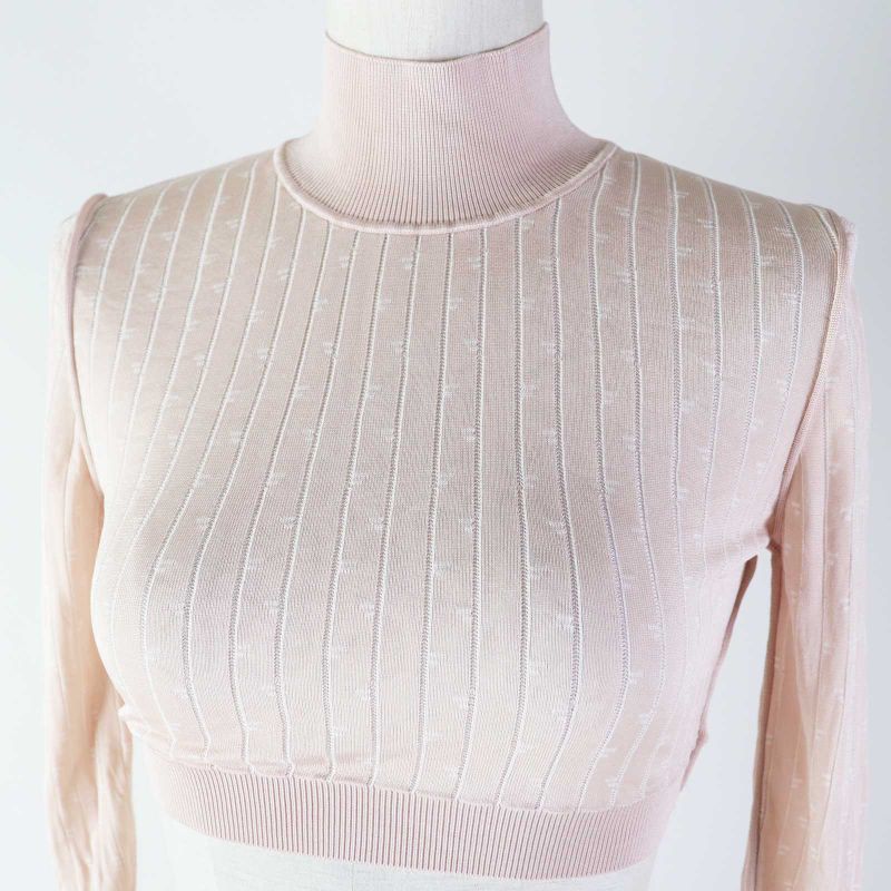 Fendi 22 Fzx834/fzq689 Rayon Setup Top/skirt Light Pink 36 Made In Italy