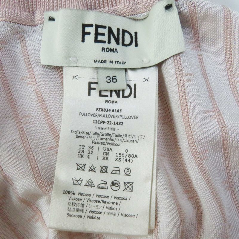 Fendi 22 Fzx834/fzq689 Rayon Setup Top/skirt Light Pink 36 Made In Italy