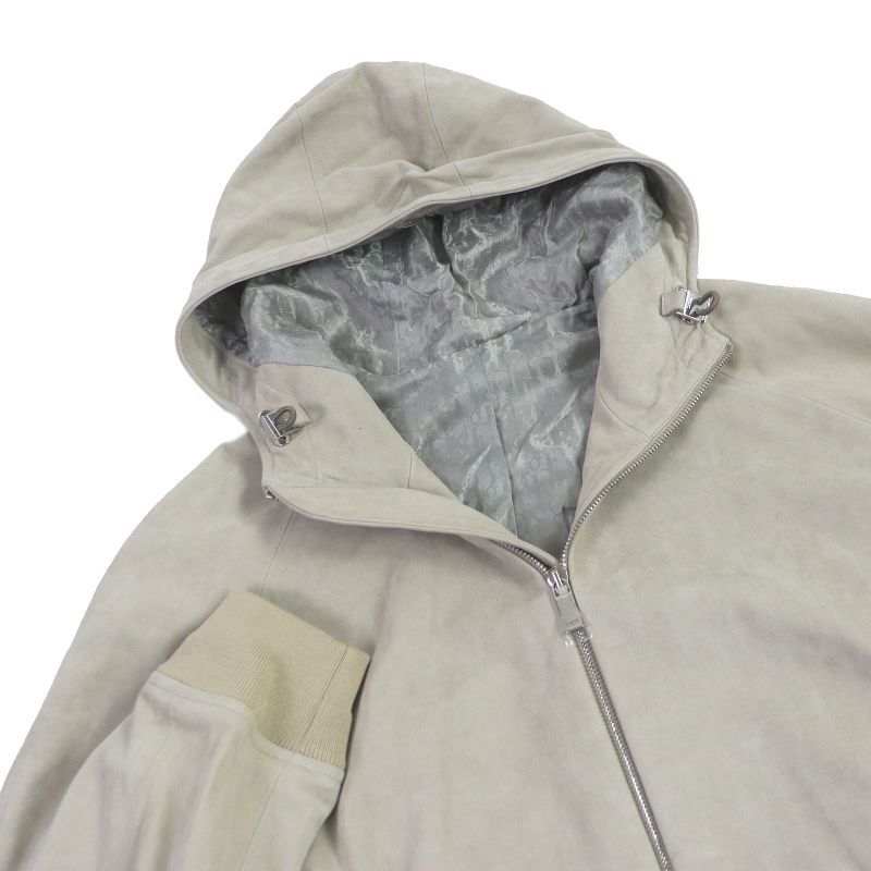 DIOR Homme 22AW 293l439a0471 Back Logo Back Oblique Suede Leather Jacket Light