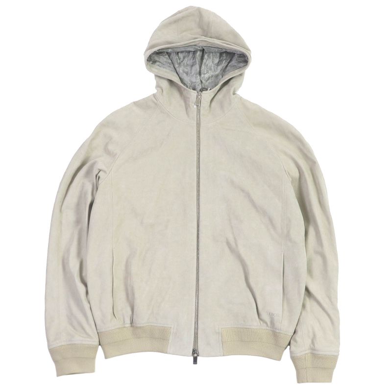 DIOR Homme 22AW 293l439a0471 Back Logo Back Oblique Suede Leather Jacket Light