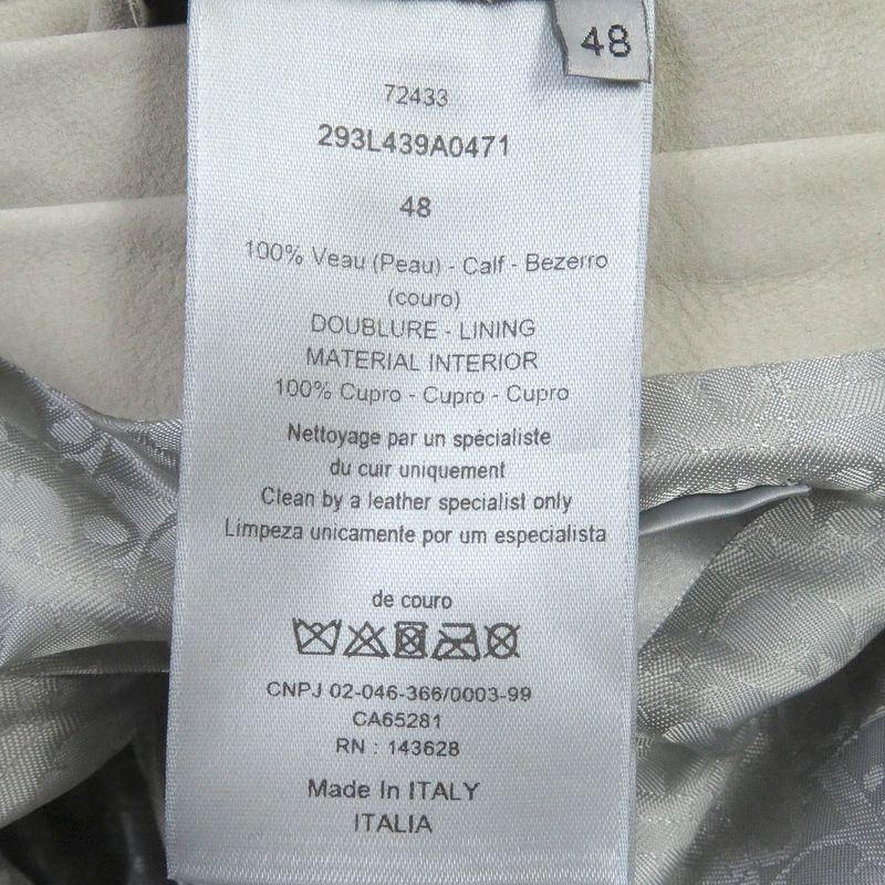 DIOR Homme 22AW 293l439a0471 Back Logo Back Oblique Suede Leather Jacket Light