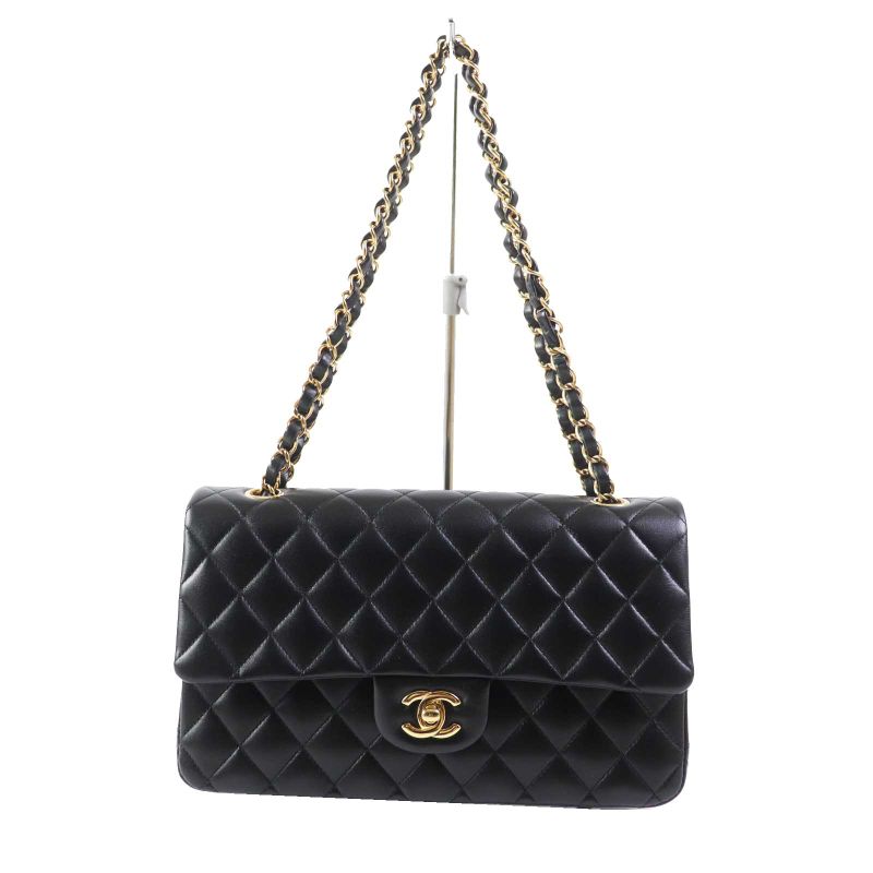 CHANEL A01112 Matelasse 25 Lambskin Random Serial Double Flap Double Chain