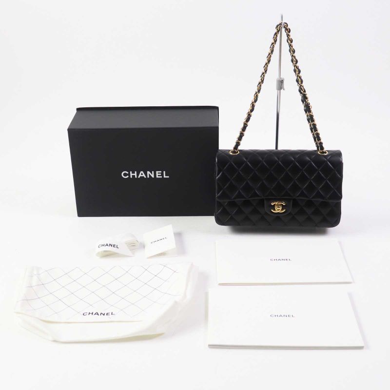 CHANEL A01112 Matelasse 25 Lambskin Random Serial Double Flap Double Chain
