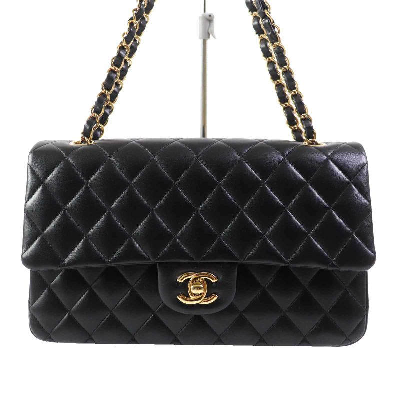 CHANEL A01112 Matelasse 25 Lambskin Random Serial Double Flap Double Chain