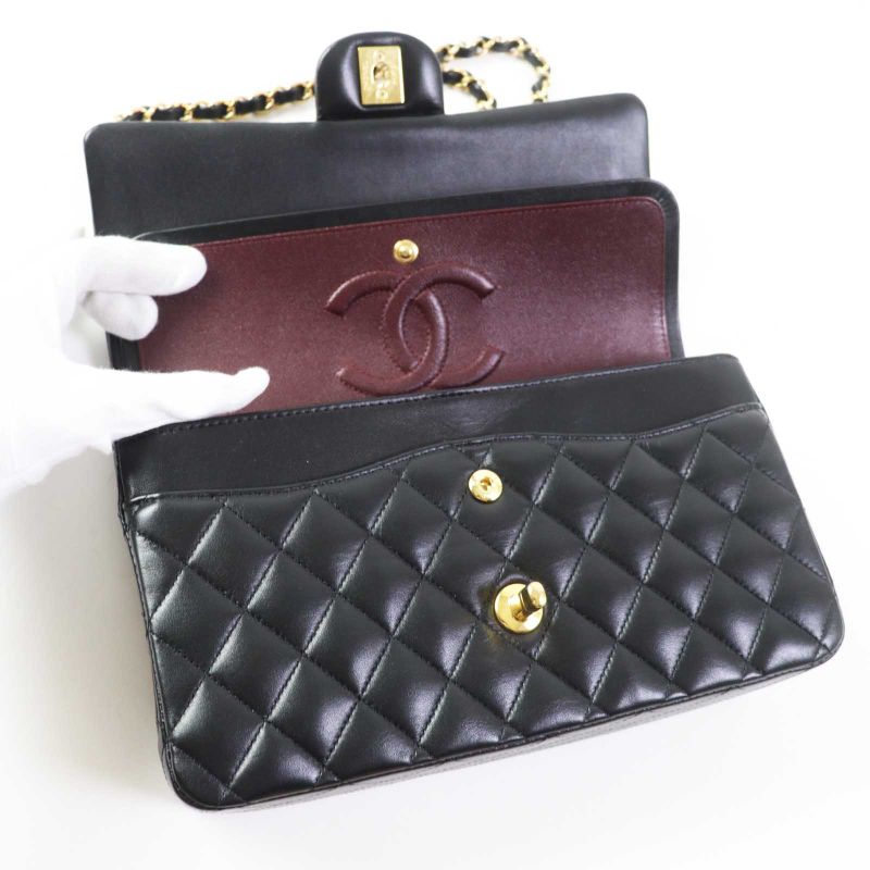 CHANEL A01112 Matelasse 25 Lambskin Random Serial Double Flap Double Chain