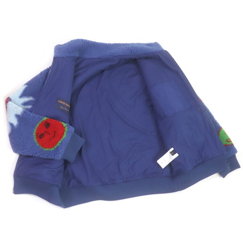 Louis Vuitton 23AW Yayoi Kusama Collaboration Face LV Logo Hardware Boa Fleece